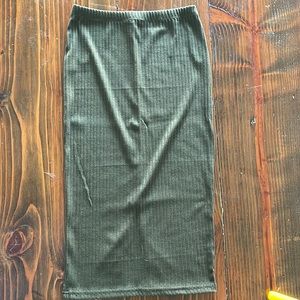 Army green pencil skirt